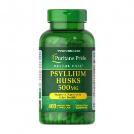 Puritan's Pride Клітковина лушпиння подорожника псиллиум Пуританс Прайд /  Psyllium Hysks 500 mg (400 caps)