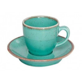 Porland Чашка кавова  Seasons Turquoise 80 мл із блюдцем 120 мм у наборі (213-212109.T)