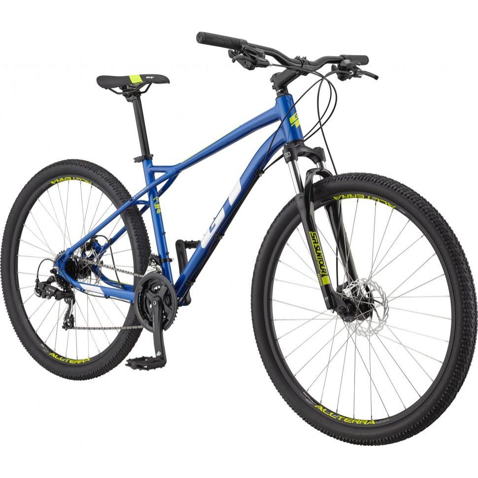 GT Bicycles Aggressor Sport 27,5" 2023 / рама 46см gloss metallic blue w/white&chartreuse - зображення 1