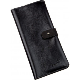 SHVIGEL Бумажник мужской вертикальный из кожи алькор  16204 Черный
