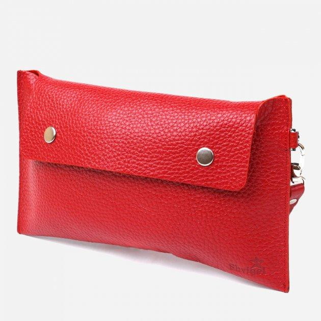 SHVIGEL Женский клатч кожаный  leather-16417 Красный - зображення 1