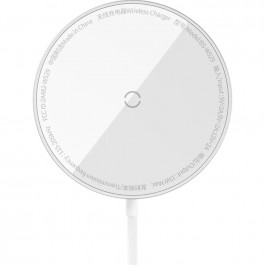 Baseus Simple Mini3 Magnetic Wireless Charger 15W Silver (CCJJ040012)