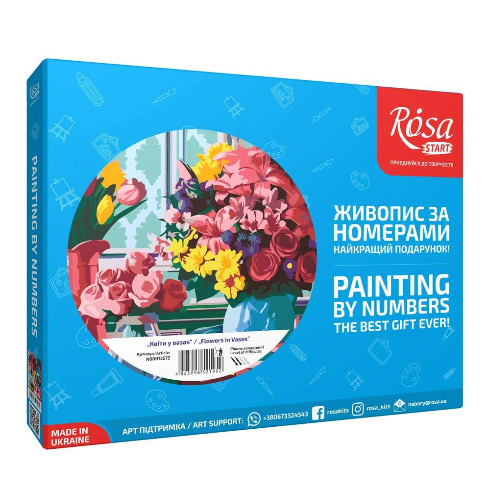 ROSA Картина за номерами  Start Квіти у вазах 35 x 45 см (N00013572) - зображення 1