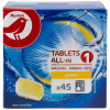 Auchan Таблетки для посудомийної машини  Tablets All In 1 Лимон, 45 шт. (3245678040577) - зображення 1