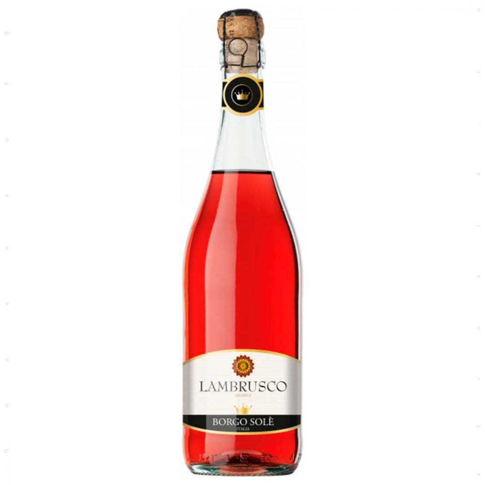 Borgo Sole Вино игристое Lambrusco Dell'Emilia IGT Rosato Amabile розовое полусладкое 0.75 л 8% (8008820162351) - зображення 1