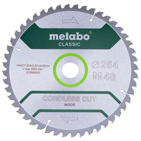 Metabo Cordless cut wood - classic, 254x30 Z48 WZ 5°/B (628691000) - зображення 1