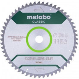 Metabo Cordless cut wood - classic, 305x30 Z56 WZ 5°/B (628694000)