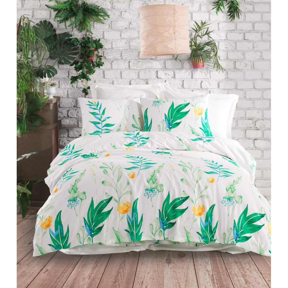 Lotus Комплект постельного белья  семейный ранфорс Perfect Inya Green (svt-2000022266772) - зображення 1