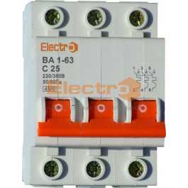 ElectrO ВА1-63 3п 2,5A 4,5кА х-ка С (45VA63C30025)