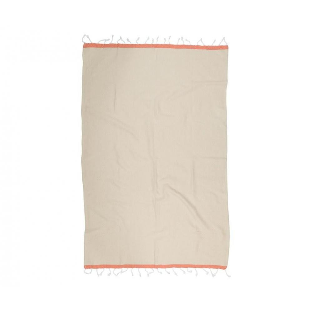 Barine Home Полотенце пляжное Пештемаль  Pestemal Basak Beige-Orange Бежево-оранжевое 90х165 (svt-2000022275507) - зображення 1