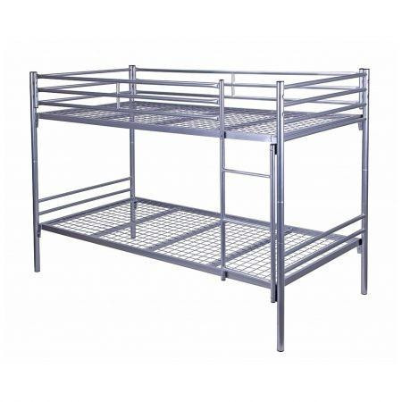 Art Metal Furniture Двоярусне ліжко АМФ-2 200х90 см металеве чорне (288550) - зображення 1