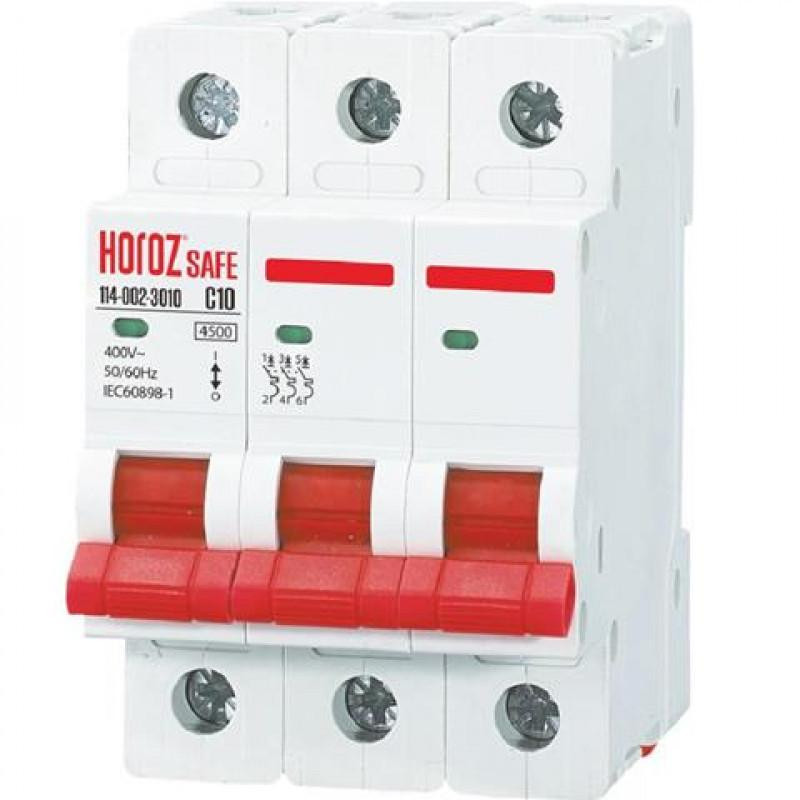 Horoz Electric 3Р 10А C 4,5кА 400V (114 002 3010) - зображення 1