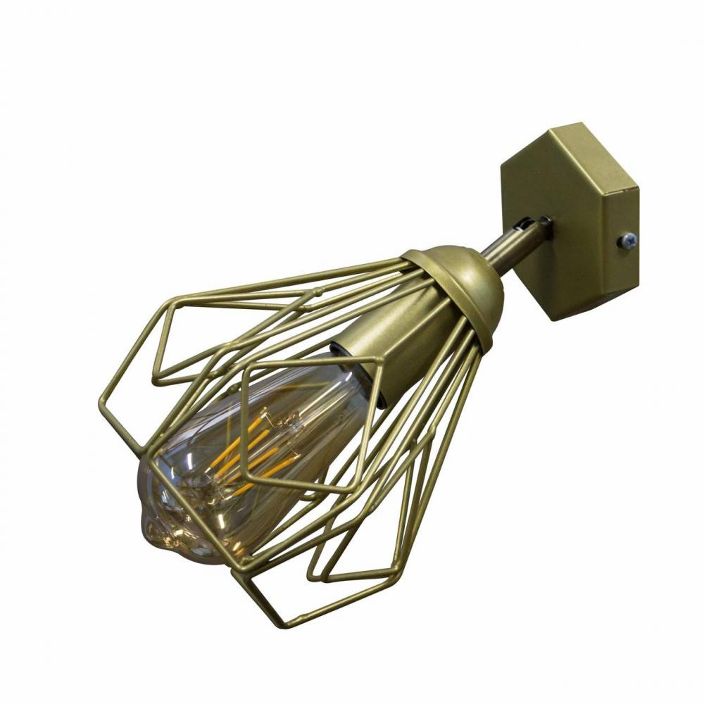 MSK Electric Накладной светильник NL 538-1G GRID, золотой (NL 538-1 G) - зображення 1