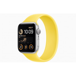 Apple Watch SE 2 GPS 44mm Silver Aluminum Case with Canary Yellow Solo Loop (MNLD3+MQW33)