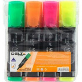 Axent Набор текстовых маркеров Highlighter D2501, Delta, ассорти, 4 шт. (D2501-40)