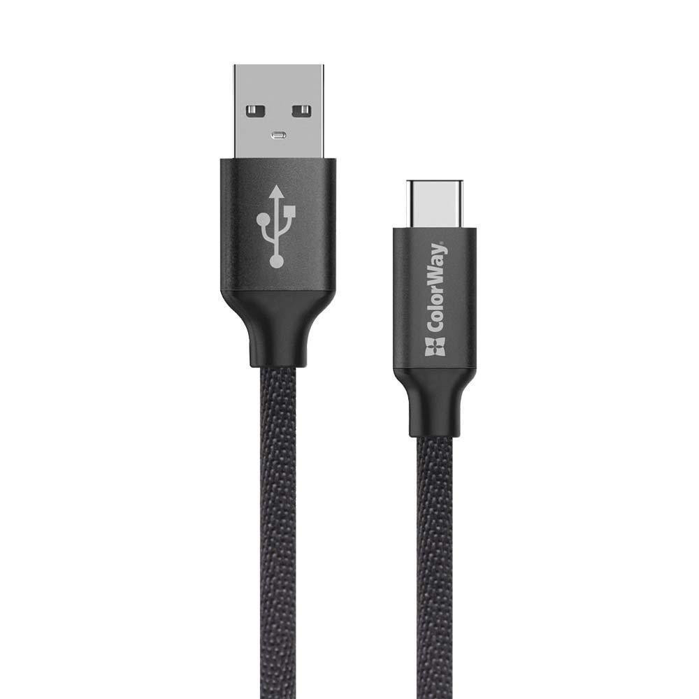 ColorWay USB/Type-C Black 2m (CW-CBUC008-BK) - зображення 1