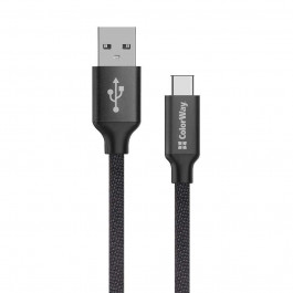 ColorWay USB/Type-C Black 2m (CW-CBUC008-BK)