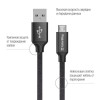 ColorWay USB/Micro-USB Black 2m (CW-CBUM009-BK) - зображення 3