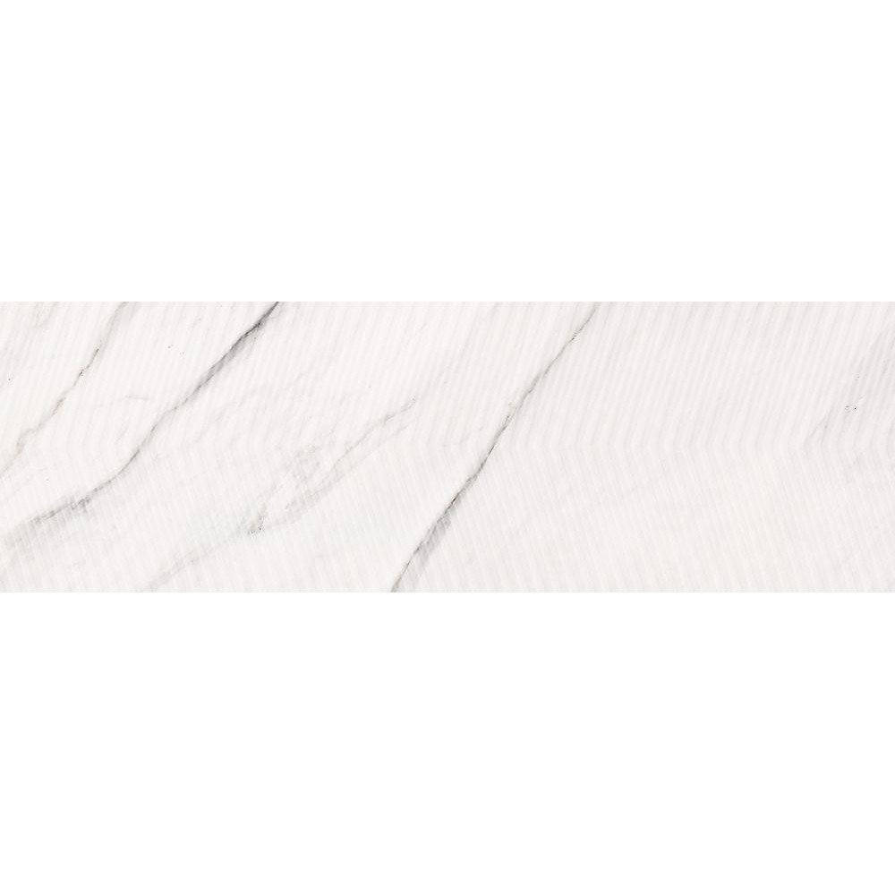 Opoczno CARRARA CHIC WHITE CHEVRON STRUCTURE GLOSSY 29X89 G1 - зображення 1