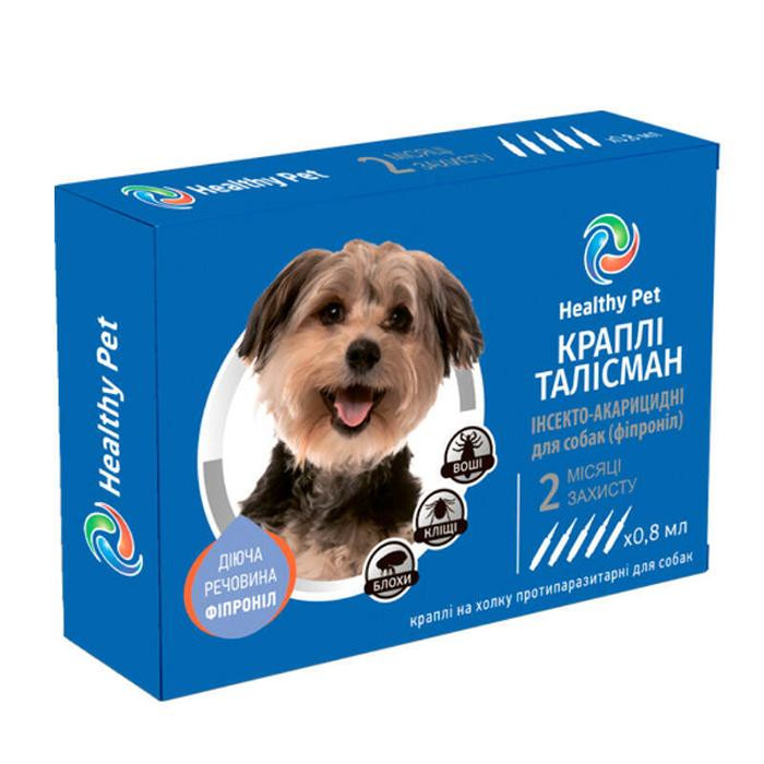 Healthy Pet Талісман - Протипаразитарні краплі від бліх та кліщів для собак різних порід 2-10 кг (5х - зображення 1