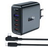 Acefast A37 Fast Charge Wall Charger GaN PD100W Black (AFA37B) - зображення 1