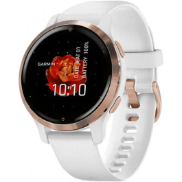 Garmin Venu 2S Rose Gold Bezel with White Case and Silicone Band (010-02429-13/03)