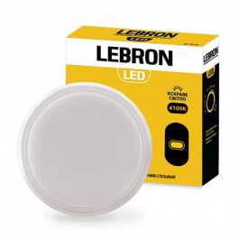 Lebron Світильник LED круглий накладний  L-WLR-S, 8W, 720Lm, 4100К, СВЧ д.р. (15-37-30)