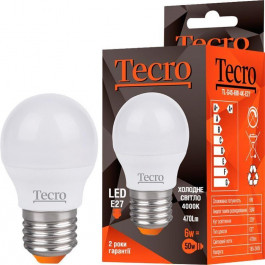 Tecro LED G45 6W 4000K E27 (TL-G45-6W-4K-E27)
