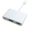 ExtraDigital USB Type-C to VGA/USB 3.0/Type-C (0.15m) (KBV1690) - зображення 1