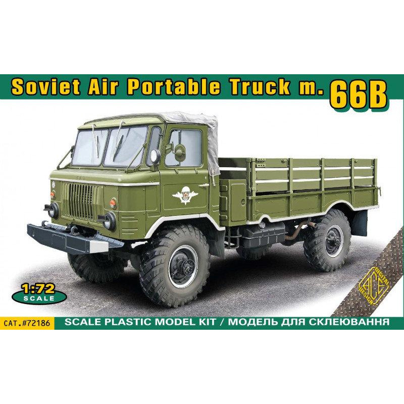 ACE Модель  Армійська вантажівка для десанту ГАЗ-66Б (ACE72186) - зображення 1