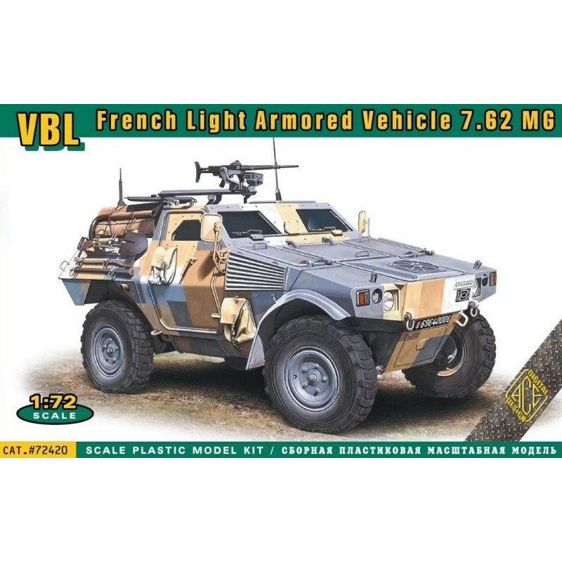 ACE Модель  Французький бронеавтомобіль VBL з кулеметом (ACE72420) - зображення 1