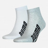 PUMA Набор носков  Unisex BWT Lifestyle Quarter Socks 2 pack 90795302 43/46 2 пары White/Grey/Black (8720 - зображення 1