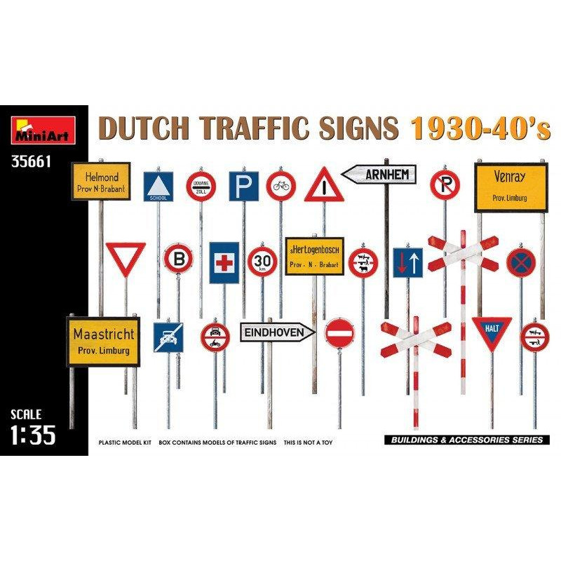 MiniArt Нідерландські дорожні знаки 1930-40-х років (MA35661) - зображення 1