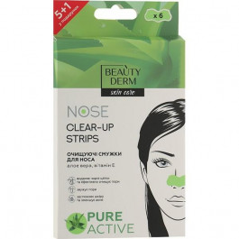 Beauty Derm Очищающие полоски  для носа с экстрактом Алоэ Вера 22 мл 6 шт. (4820185223256)
