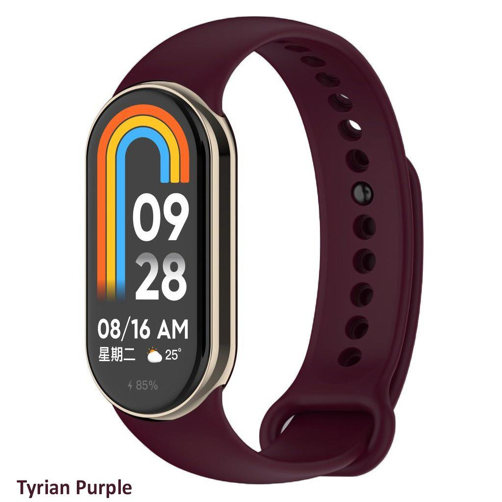 BeCover Силіконовий ремінець для Xiaomi Mi Smart Band 8 Tyrian Purple (709412) - зображення 1