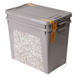 Алеана Набір контейнерів  169080 Smart Box з декором Home 14 л (2 шт.) какао 140x320x490 мм (4823052334086)