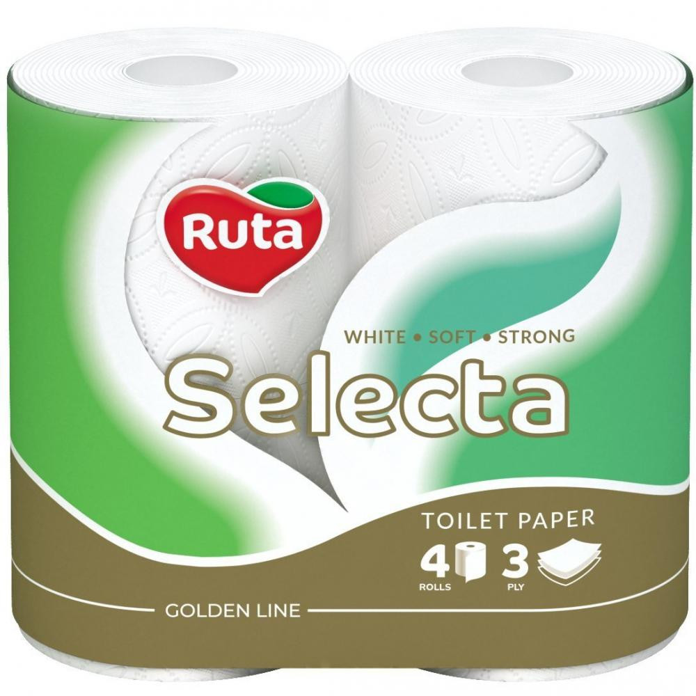 Ruta Туалетний папір Selecta 150 відривів 3 шари 4 рулони Біла (4820023744387) - зображення 1