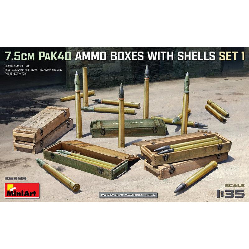 MiniArt Набір  Ящики для боєприпасів PaK 40 7.5 зі снарядами, набір №1 (MA35398) - зображення 1