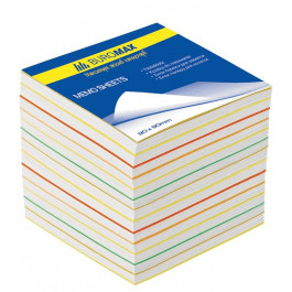 BuroMax Блок бумаги для записей  Радуга BM.2249, 90х90х70 мм, 1100 лист, не склеенный