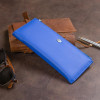 ST Leather Горизонтальний тонкий гаманець зі шкіри унісекс  19329 Синій - зображення 9