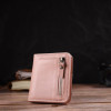 CANPELLINI Компактний жіночий гаманець з натуральної шкіри рожевого кольору на кнопці  (2421797) - зображення 6