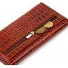 CANPELLINI Жіночий гаманець коричневий з лакованої натуральної шкіри з тисненням під крокодила  (2421704) - зображення 5