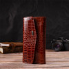 CANPELLINI Жіночий гаманець коричневий з лакованої натуральної шкіри з тисненням під крокодила  (2421704) - зображення 6