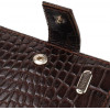 CANPELLINI Коричневий чоловічий гаманець із натуральної фактурної шкіри з тисненням під крокодила  (2421788) - зображення 3