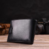 CANPELLINI Класичний чоловічий гаманець із натуральної зернистої шкіри з хлястиком на кнопці  (2421791) - зображення 7