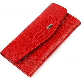 CANPELLINI Лакований жіночий гаманець з натуральної шкіри червоного кольору з тисненням  (2421698)