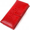 CANPELLINI Лакований жіночий гаманець з натуральної шкіри червоного кольору з тисненням під змію  (2421850) - зображення 2