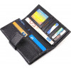 CANPELLINI Вертикальний гаманець з натуральної крупнозернистої шкіри чорного кольору  (2421838) - зображення 4