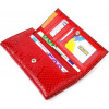 CANPELLINI Лакований жіночий гаманець з натуральної шкіри червоного кольору з тисненням під змію  (2421850) - зображення 3