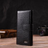 CANPELLINI Вертикальний гаманець з натуральної крупнозернистої шкіри чорного кольору  (2421838) - зображення 7
